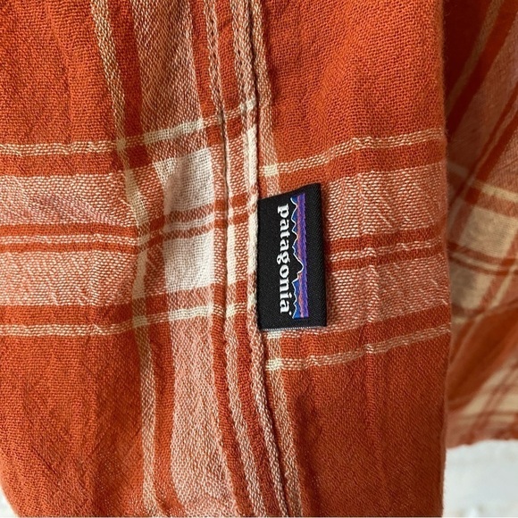 Patagonia Steersman Button Collared Shirt Organic Cotton Plaid Size Large - Picture 7 of 10